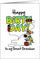 Happy Birthday to my great grandson - birthday blast card