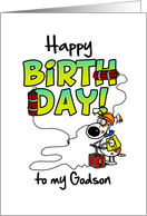 Happy Birthday to my godson - birthday blast card