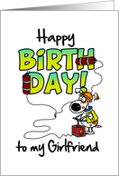 Happy Birthday to my girlfriend - birthday blast card