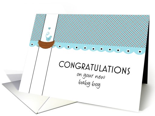 Just Hatched Baby Boy Congratulations card (677277)