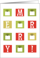 Modern Merry Christmas Presents card