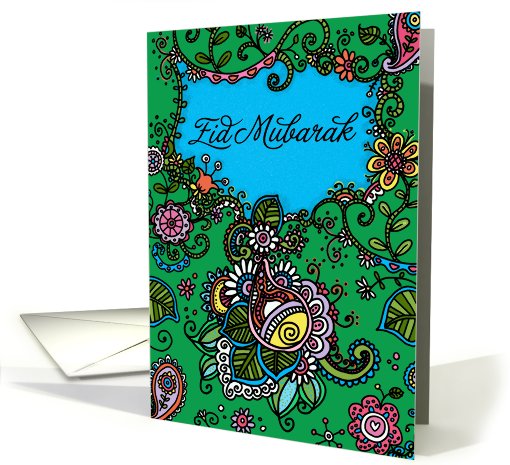 Eid Mubarak - floral card (681851)
