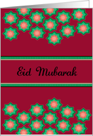 Eid Mubarak - star pattern card