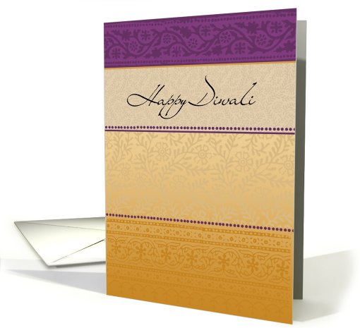 Happy Diwali - Pretty and Floral card (682174)