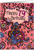 Happy Birthday - Mendhi - 79 years old card