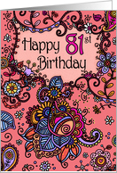Happy Birthday - Mendhi - 81 years old card
