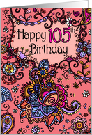 Happy Birthday - Mendhi - 105 years old card
