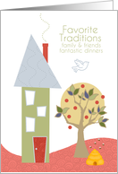 House, Apple Tree, Beehive - Rosh Hashanah card