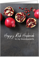 To My Grandparents - Happy Rosh Hashanah with Pomegranates card