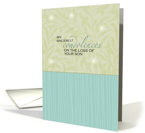 Sincerest Condolences - Loss of Son card (686923)