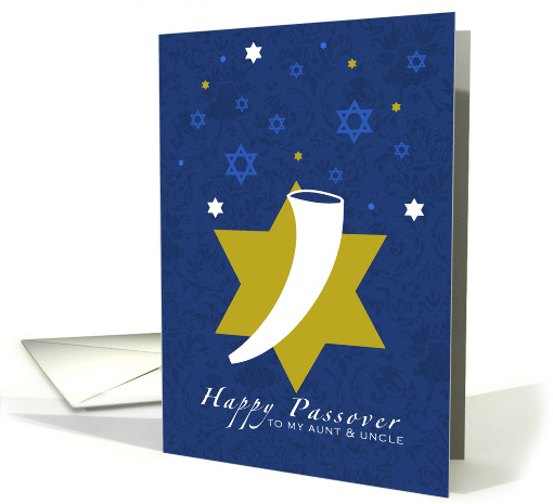 Aunt & Uncle Happy Passover shofar card (687805)