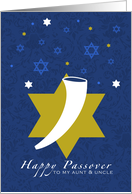 Aunt & Uncle Happy Passover shofar card