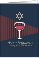 Brother in Law Happy Passover Wine Glass card