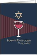Father Happy Passover wine glass card