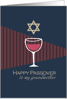 Grandmother Happy Passover wine glass card