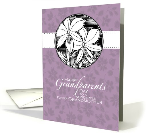 Purple Iris - Foster Grandmother - Grandparents Day card (688988)