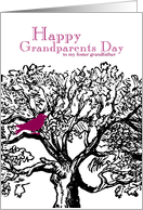 Bird in family tree - Foster Grandfather - Grandparents Day card