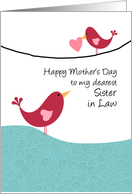 Sister-in-Law - birds - Happy Mother’s Day card