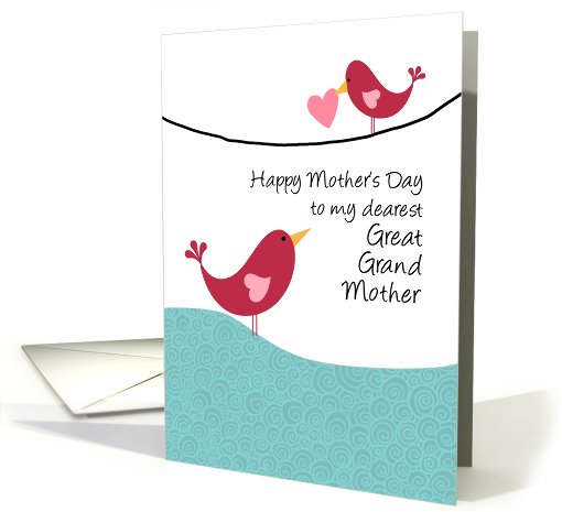 Great Grandmother - birds - Happy Mother's Day card (691233)
