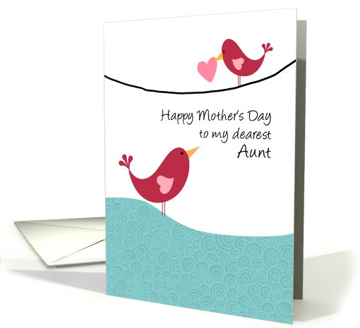 Aunt - birds - Happy Mother's Day card (691257)