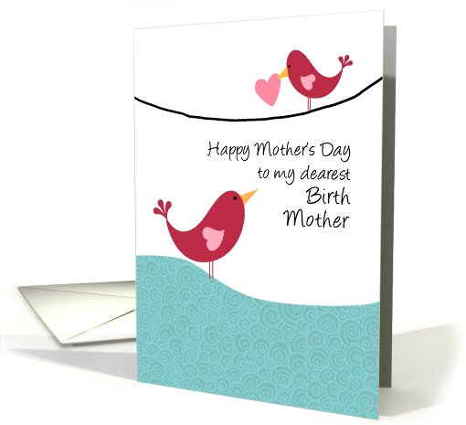 Birth mother - birds - Happy Mother's Day card (691259)