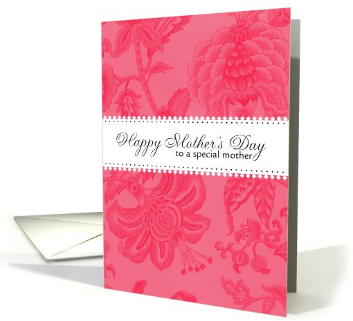 Mother - pink flower pattern - Happy Mother's Day card (692683)
