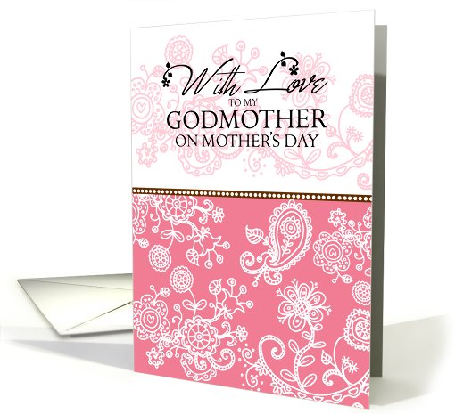 Godmother - pink mendhi - With Love on Mother's Day card (692689)