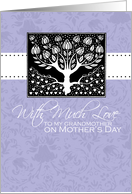 Grandmother - purple love tree - With Much Love on Mother’s Day card