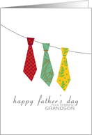 Grandson - Ugly ties - Happy Father’s Day card