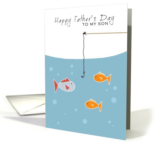 Son - Fishing - Happy Father's Day card (697934)