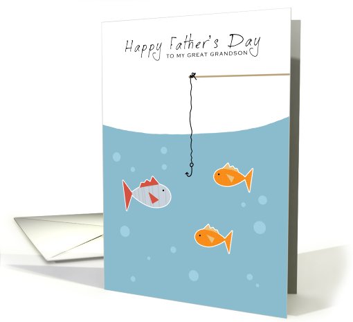 Great Grandson - Fishing - Happy Father's Day card (697942)