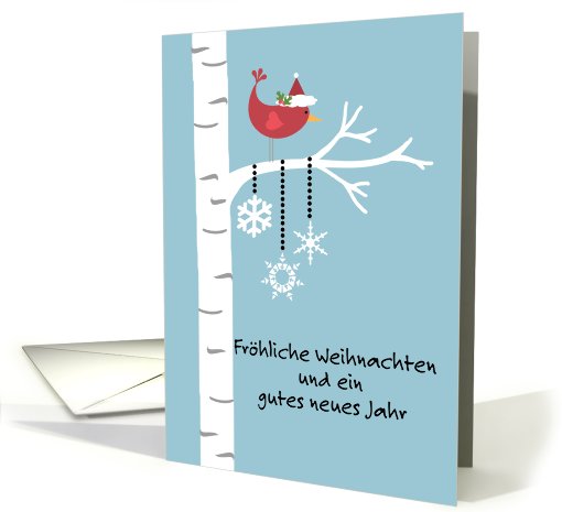 German - Red Cardinal Christmas card (702605)