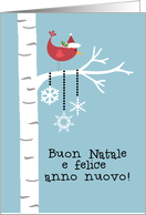 Italian - Red Cardinal Christmas card