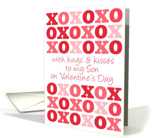 To My Son - Hugs and Kisses - Valentine's Day card (744591)