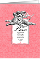 Love conquers all things - Valentine’s Day card