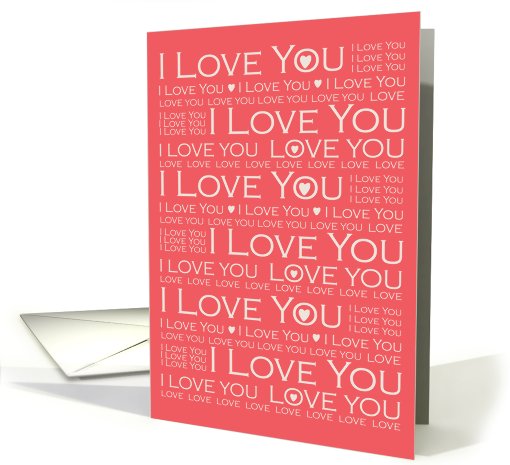 I love you -  Anniversary word art Darling card (750263)