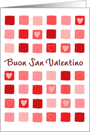 Italian - boxes & hearts - Happy Valentine’s Day card