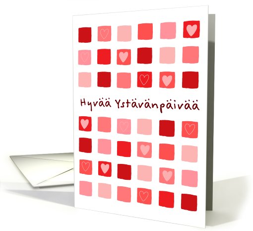 Finnish - boxes & hearts - Happy Valentine's Day card (757169)