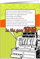 1949 - Fun facts birthday - cost of living card