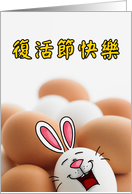 Chinese - Easter Egg Bunny card