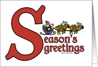 season’s greetings - santa’s sleigh card