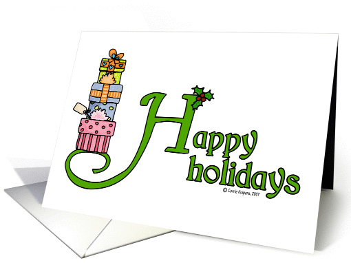 happy holidays - gifts card (76822)