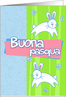 Italian - 2 pastel Easter bunnies card