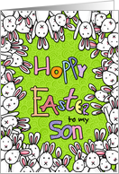 Hoppy Easter - to my son card