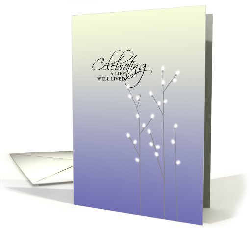 Pussywillows Memorial Invitation - Celebrating a Life Well Lived card