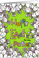 Hoppy Easter - to my partner card