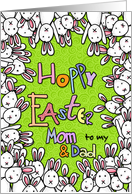 Hoppy Easter - to my mom & dad card