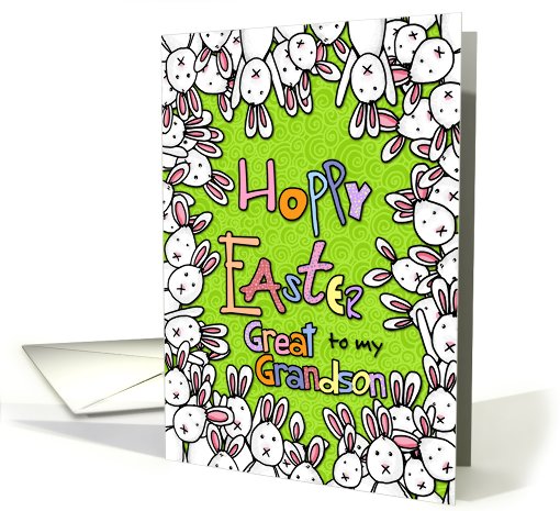 Hoppy Easter - to my great grandson card (778016)