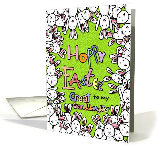 Hoppy Easter - to my great granddaughter card (778020)