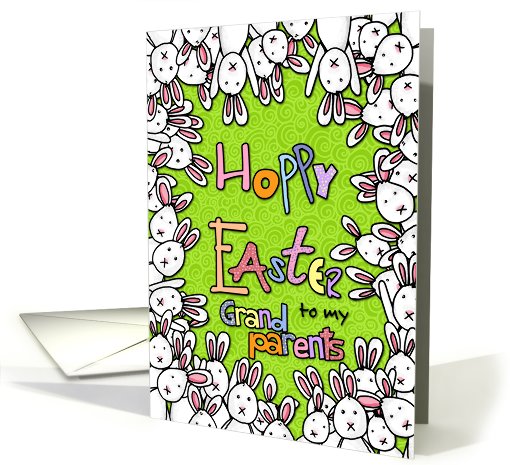 Hoppy Easter - to my grandparents card (778022)